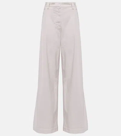 Brunello Cucinelli Wide-leg Pants In Natural