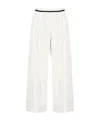 Brunello Cucinelli Pleated Wide-leg Track Pants In White