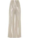 Brunello Cucinelli Women's Sparkling Linen Gabardine Loose Track Trousers