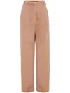 Brunello Cucinelli Garment-dyed Wide-leg Jeans In Brown