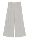 Brunello Cucinelli Pleated Wide-leg Trousers In Gray