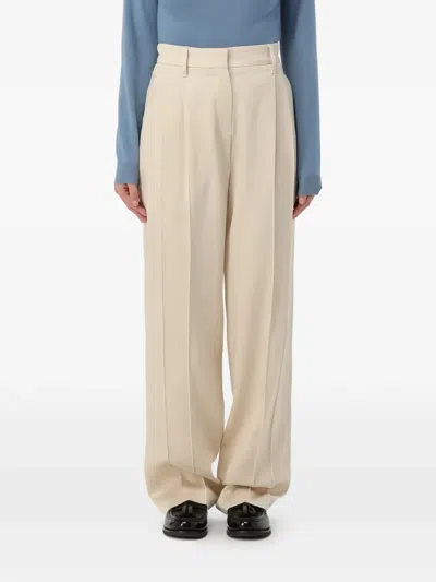 Brunello Cucinelli Pleated Wide-leg Trousers In Multi