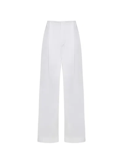 Brunello Cucinelli Pleated Wide-leg Trousers In White