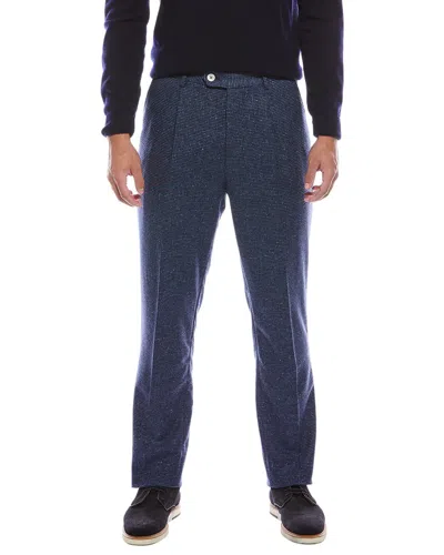 Brunello Cucinelli Pleated Wool & Cashmere-blend Pant In Blue