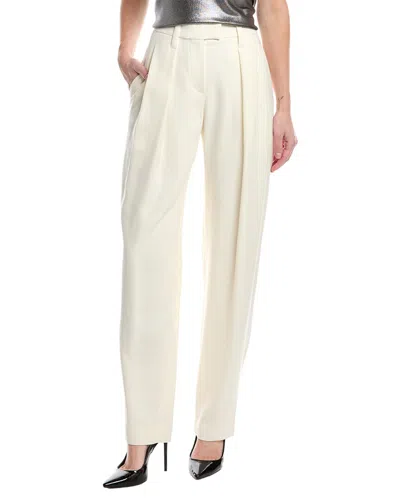 Brunello Cucinelli Pleated Wool-blend Pant In White