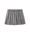 Brunello Cucinelli Pleated Wool-blend Skirt In Grey