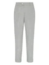 Brunello Cucinelli Pleated Wool-silk Blend Trousers In Gray