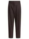 Brunello Cucinelli Tailored Trousers With Back Pocket And Belt Loops In Brown