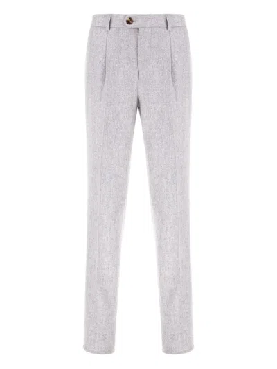BRUNELLO CUCINELLI PLEATED WOOL TROUSERS