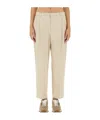 Brunello Cucinelli Cropped Fit Pants In Nude