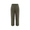 Brunello Cucinelli Pleated-detail Turn-up Trousers In Green