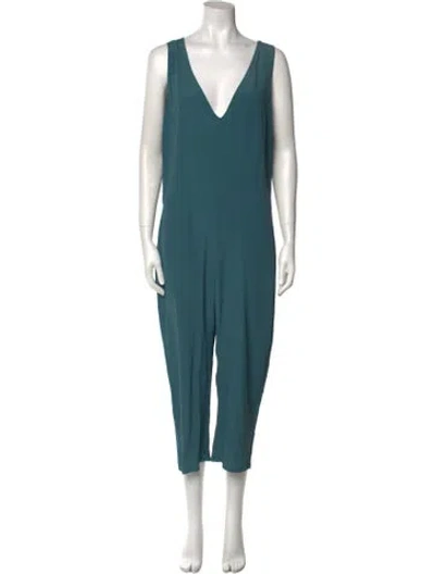 Pre-owned Brunello Cucinelli Plunge Neckline Jumpsuit W/ Tags In Green
