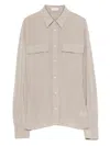 Brunello Cucinelli Pocket Button Shirt In Neutral