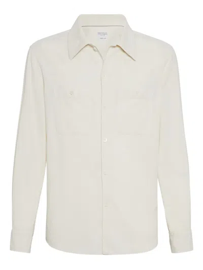 BRUNELLO CUCINELLI POCKET COTTON SHIRT