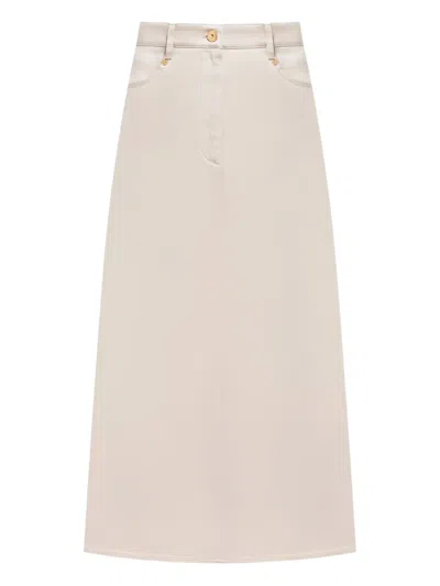 Brunello Cucinelli Pocket-detail Midi Skirt In Neutral