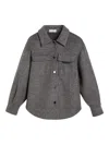 Brunello Cucinelli Pocket-detail Wool Over Shirt In Gray