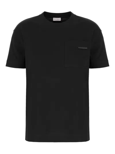Brunello Cucinelli Pocket Embellished T-shirt