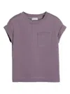 Brunello Cucinelli Pocket Rolled-sleeve T-shirt In Purple