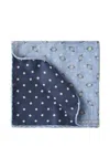 Brunello Cucinelli Patterned Pocket Square In Blue