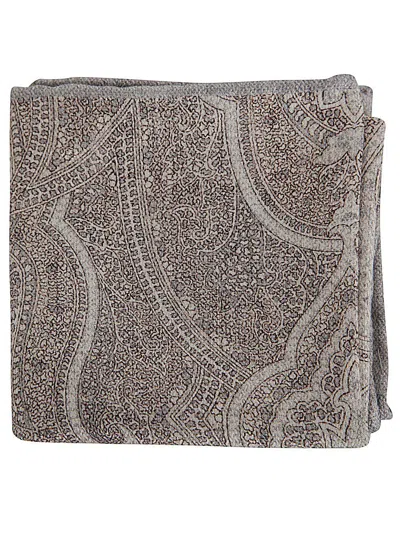 Brunello Cucinelli Pocket Square In Grey