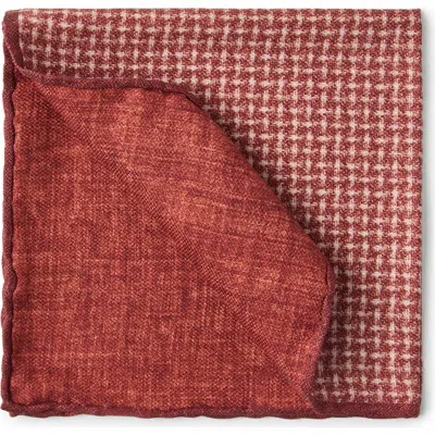 Brunello Cucinelli Pocket Square With Pattern In Orange