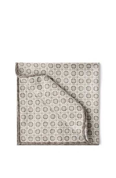 Brunello Cucinelli Pocket Square With Pattern In Bark