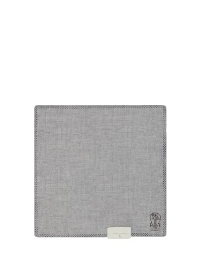 Brunello Cucinelli Pocket Tissue In Grey