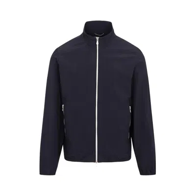 Brunello Cucinelli Stand-collar Zip-up Jacket In Blue