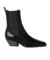 Brunello Cucinelli Leather Chelsea Heeled Boots 50 In Black