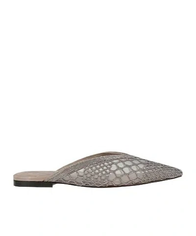 Brunello Cucinelli Pointed Bead-embellished Loafers In Gray