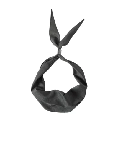 Brunello Cucinelli Pointed Scarf In Black