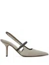 Brunello Cucinelli Slinback Pumps With Precious Strap