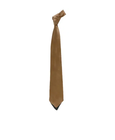 Brunello Cucinelli Pointed Tie In Brown