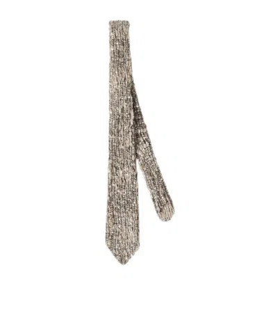 Brunello Cucinelli Pointed Tie In Gold