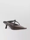 Brunello Cucinelli Square Pointed Sandals In Gray