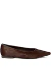 Brunello Cucinelli Pointed-toe Slip-on Flats In Brown
