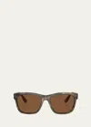 Brunello Cucinelli Polarized Acetate Cat-eye Sunglasses In Dark Brown