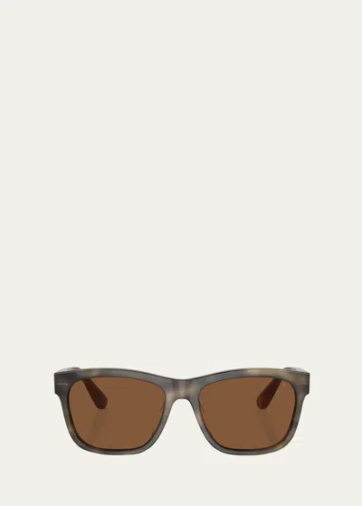 Brunello Cucinelli Polarized Acetate Cat-eye Sunglasses In Multi