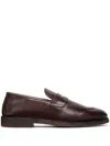 Brunello Cucinelli Leather Flex Penny Loafers In Brown