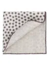 Brunello Cucinelli Polka-dot Pocket Square In White