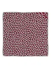 Brunello Cucinelli Polka-dot Pocket Square In Burgundy