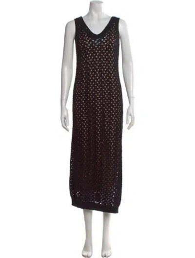 Pre-owned Brunello Cucinelli Polka Dot Print Midi Length Dress W/ Tags In Multi