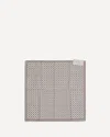 Brunello Cucinelli Polka Dot Silk Pocket Square In Gray