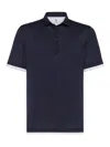 Brunello Cucinelli Classic S/s Cotton Polo In Blue