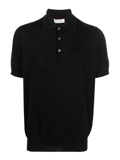 Brunello Cucinelli Polo Shirt In Black