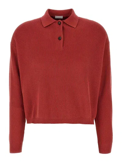 BRUNELLO CUCINELLI POLO - ROJO