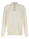 Brunello Cucinelli Long Sleeves Cashmere Polo Sweater In Panama