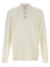 Brunello Cucinelli Long Sleeves Cashmere Polo Sweater
