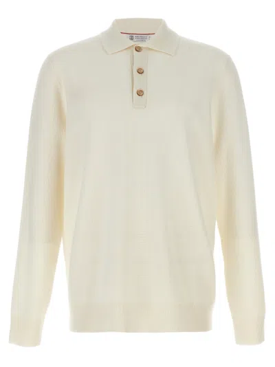 BRUNELLO CUCINELLI POLO CASHMERE SWEATER