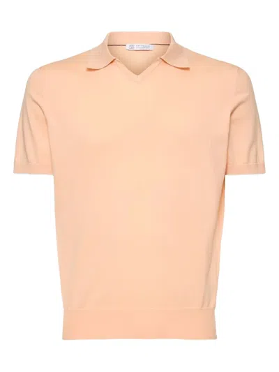 Brunello Cucinelli Polo-collar T-shirt In Neutral
